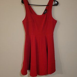 Red mini dress